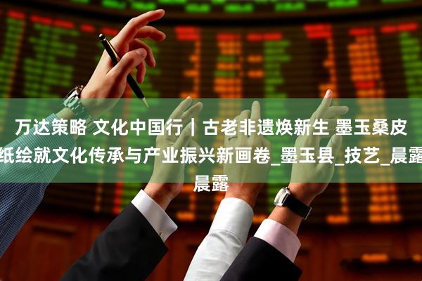 万达策略 文化中国行｜古老非遗焕新生 墨玉桑皮纸绘就文化传承与产业振兴新画卷_墨玉县_技艺_晨露